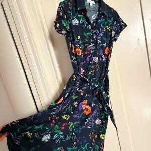 Amour Vert Floral Maxi Button-up Dress (Women's XS)